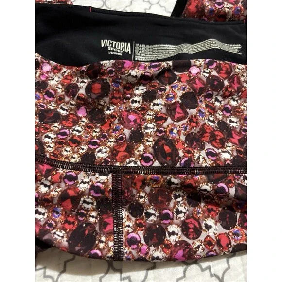 Victoria Secret Sport Knockout High Rise Legging Red Pink Jewel Gemstone New L - Picture 6 of 8